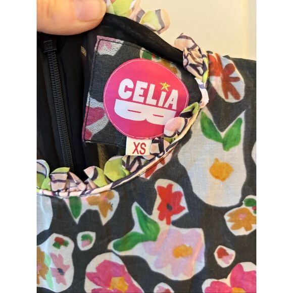 NWOT Celia B tiered silk blend dress, XS, $425 - Picture 3 of 7